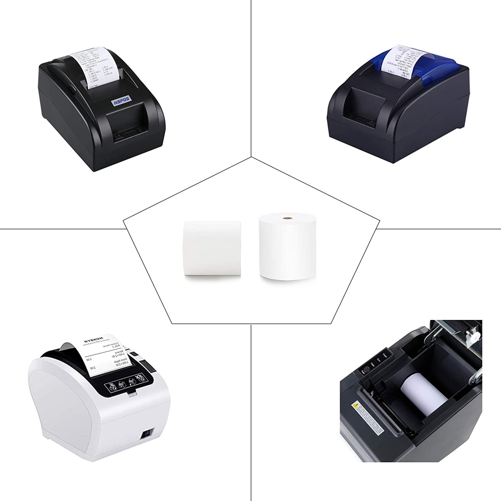 Rollos térmicos, 80 mm x 80 m x 12 mm