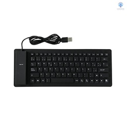Teclado de Silicona Con Cable USB Español De 84 Teclas Plegable Impermeable